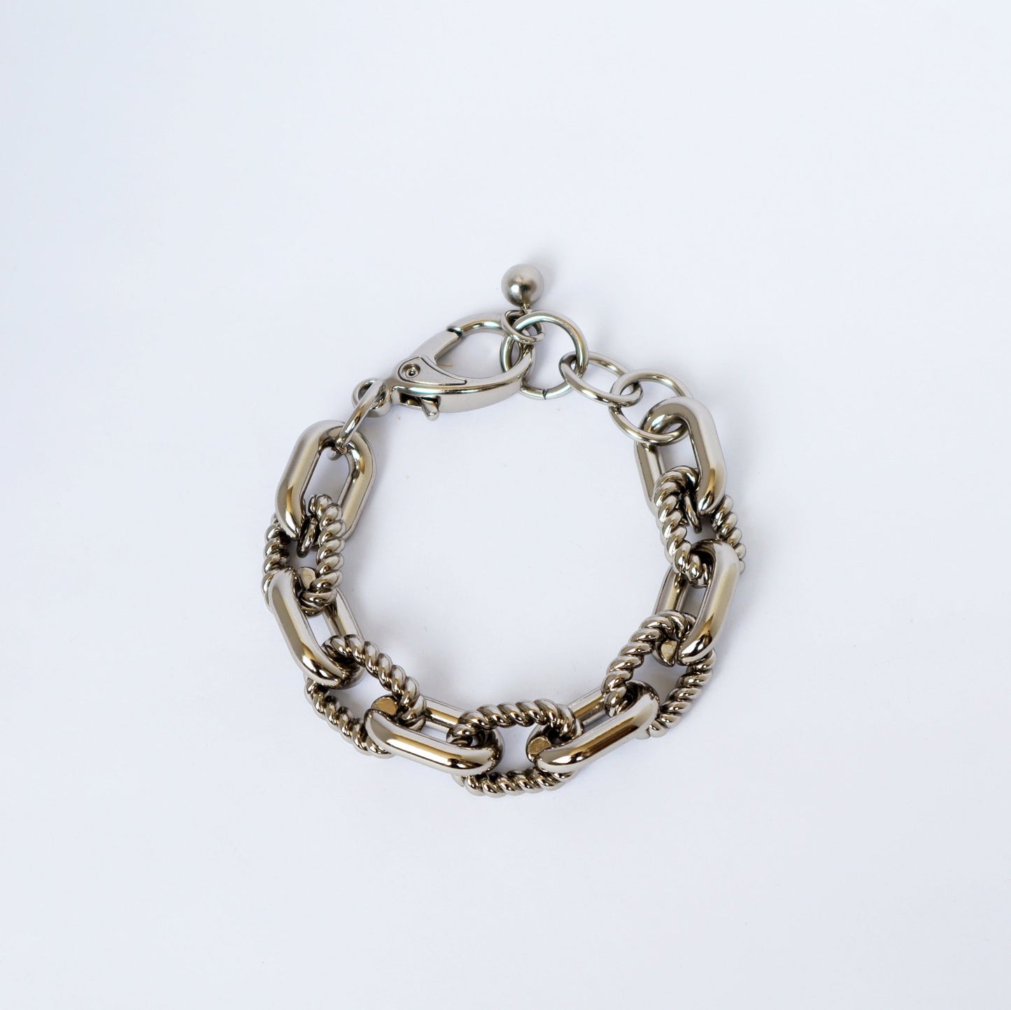Pulseira Elo Torcido Prateado