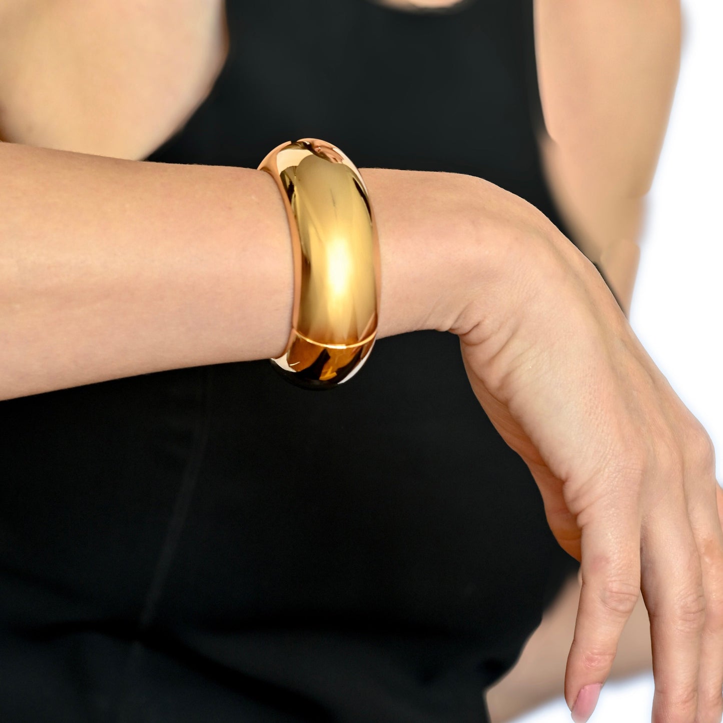 Bracelete Maxi liso Dourado