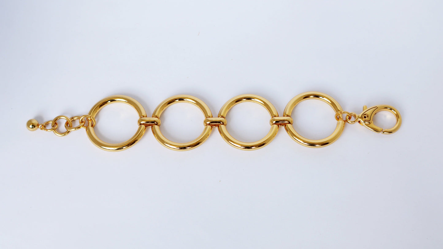 Pulseira Quatro Círculos Dourado