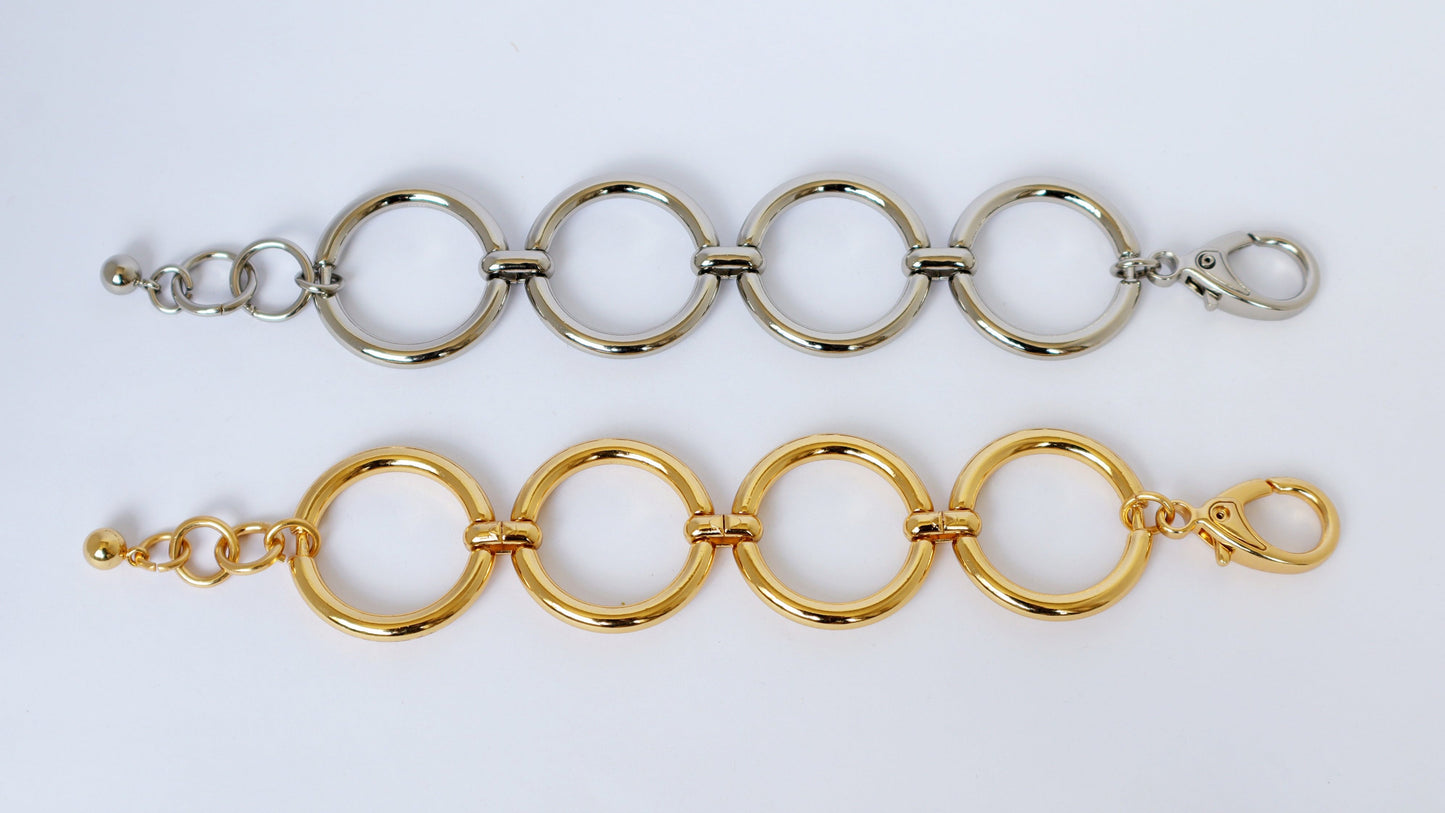 Pulseira Quatro Círculos Prateado