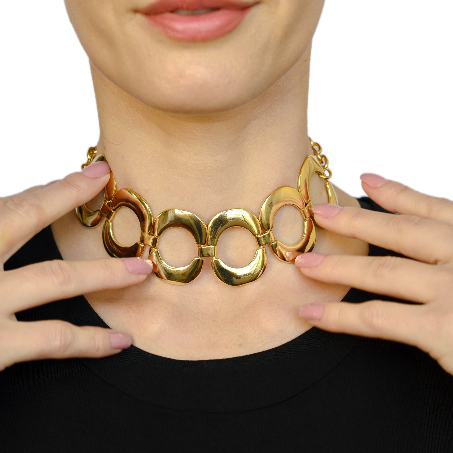 Choker Oval Dourada