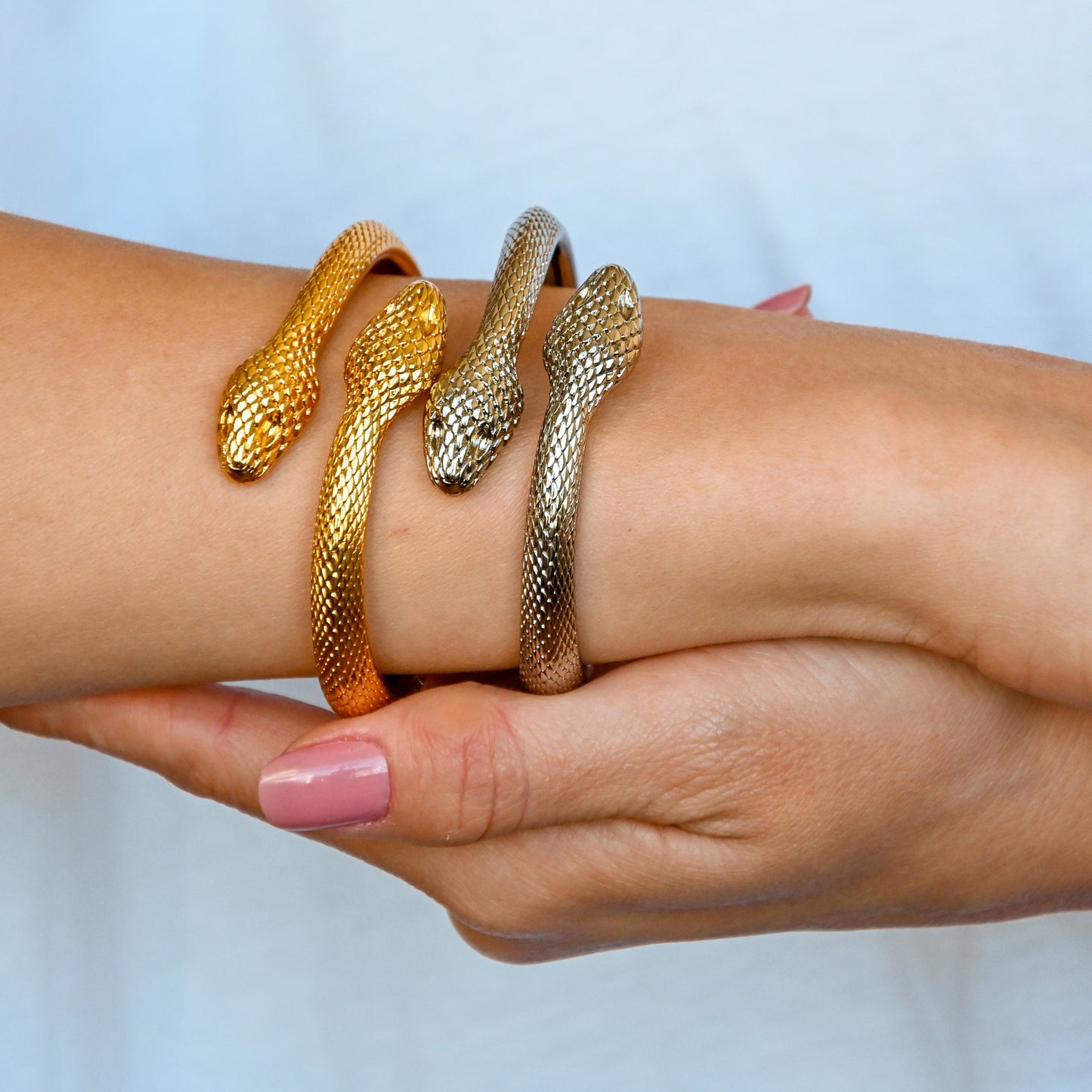 Bracelete Serpente Dourada