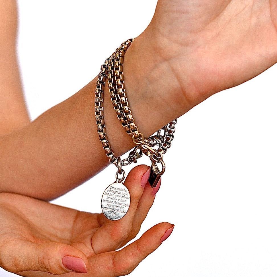 Pulseira Correia Prateado