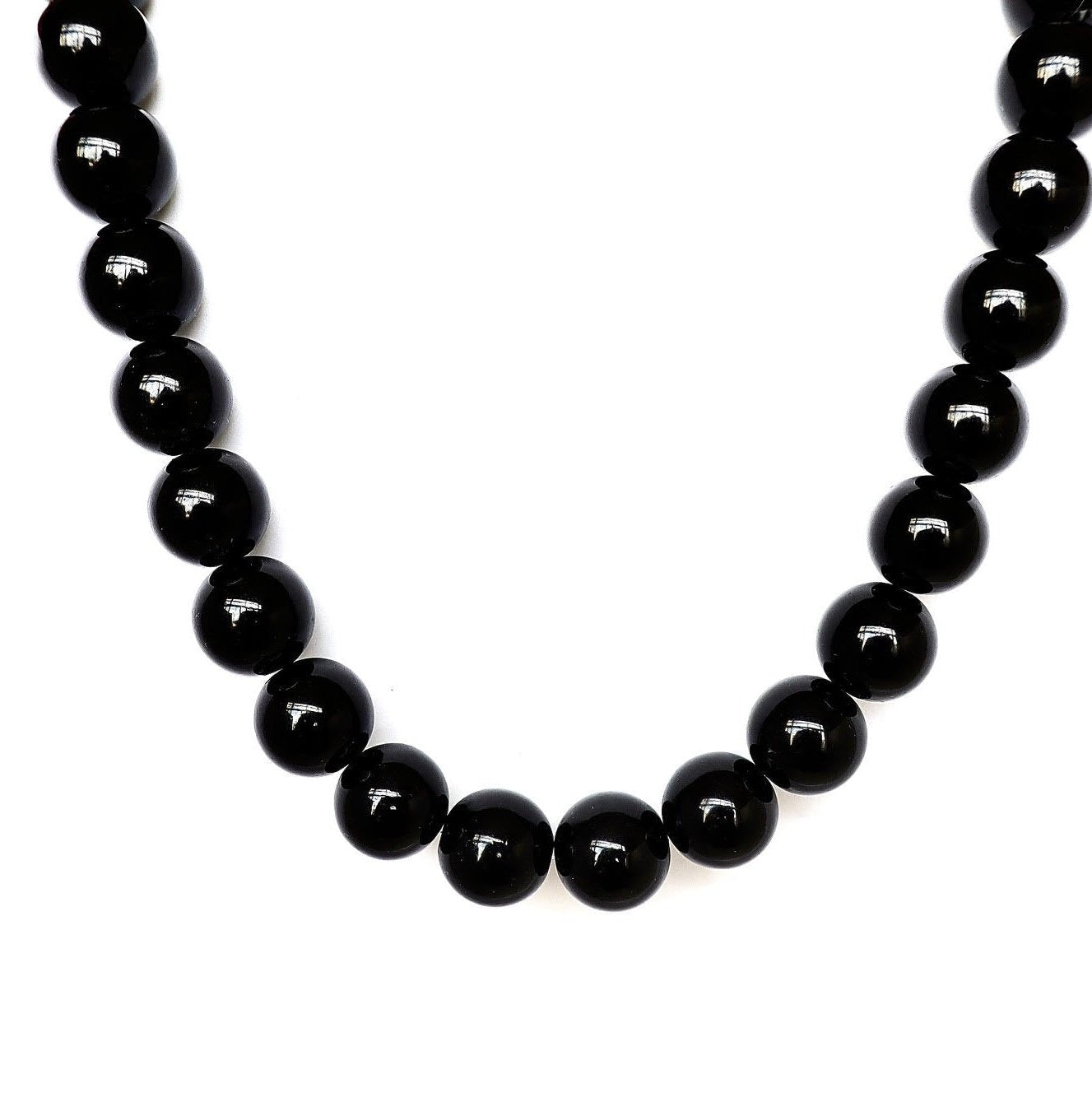 Colar Contas Negras Grande